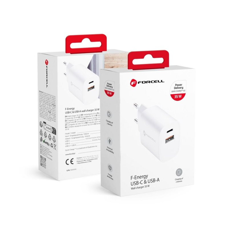 FORCELL F-ENERGY TFK-TC-35WPD travel charger Type C, 35W