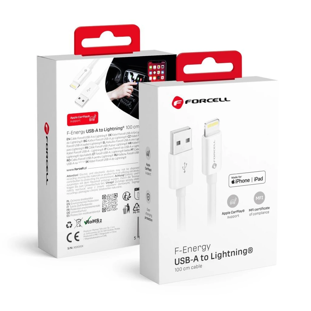 FORCELL F-ENERGY USB-A to Lightning MFI kábel