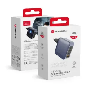 FORCELL F-ENERGY GaN VT-46 travel charger 3 x Type C + USB A PD QC4.0 5A 100W